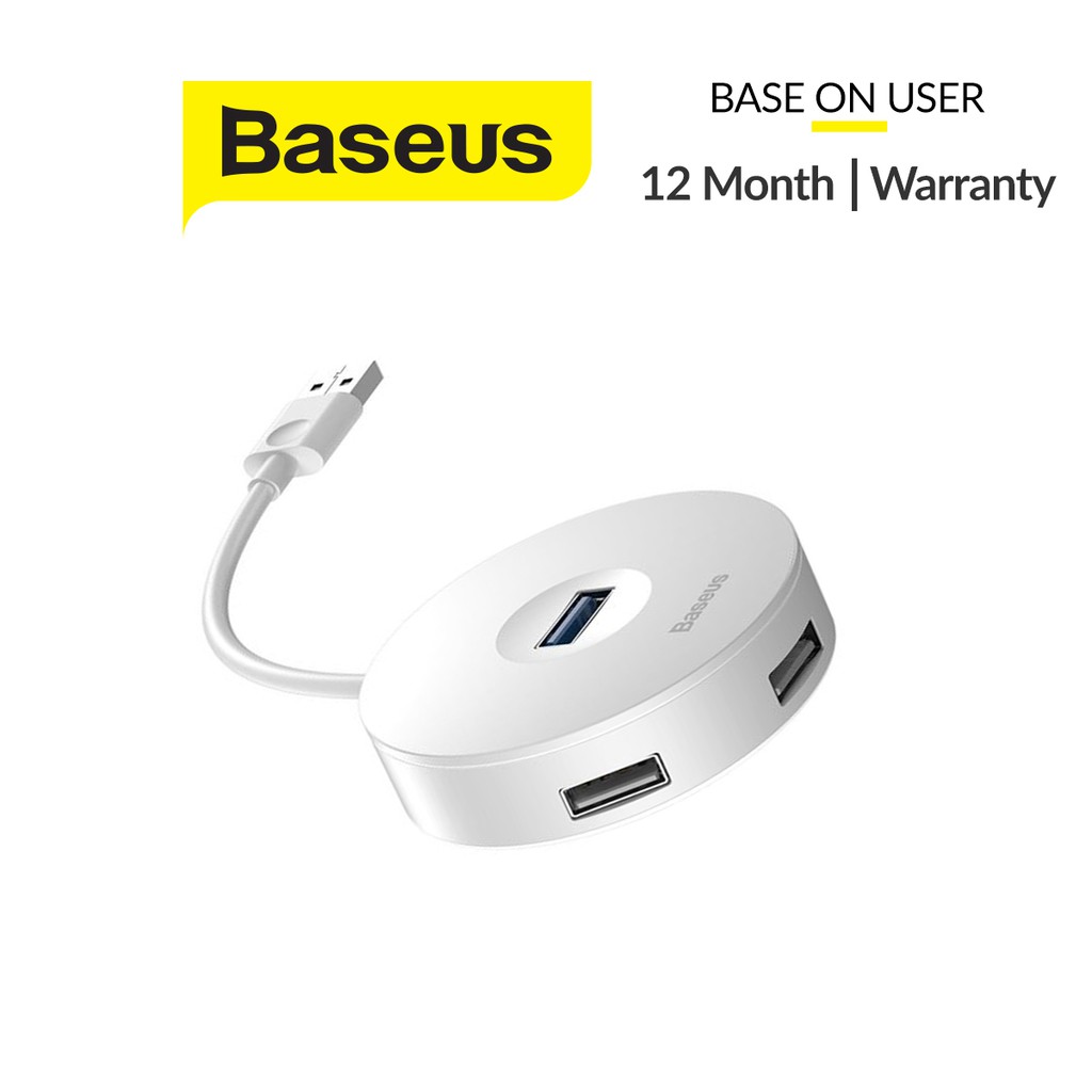 Bộ HUB Baseus chuyển đổi từ Type-A sang USB 3.0 Baseus Round Box HUB (CAHUB-F02) (4 cổng USB, 1xUSB3.0, 3xUSB2.0)