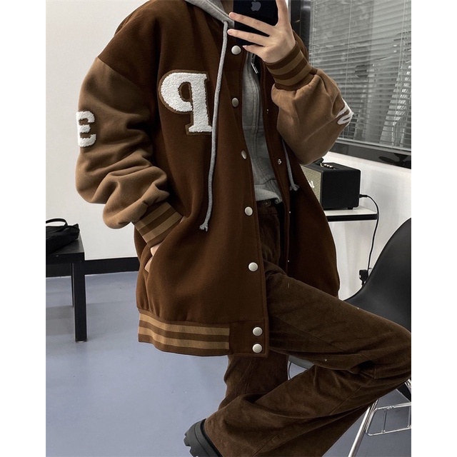 Varsity chất liệu dạ ép cao cấp chữ thêu xịn sò