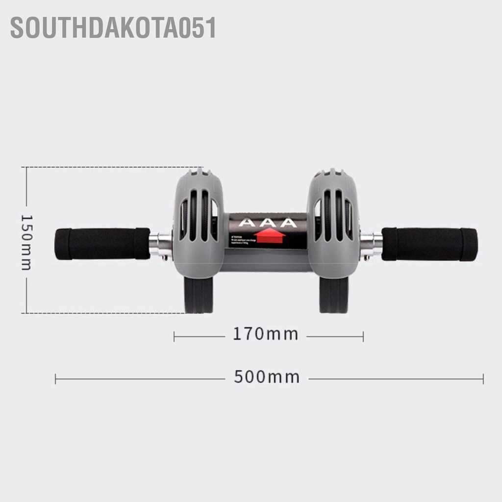 [Hàng HOT] Con Lăn Tập Cơ Bụng 2 Bánh Tự Động Dành Cho Nam Nữ Dụng cụ tập gym thể dục thể thao tại nhà【Southdakota051】