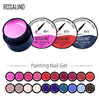 Rosalind 5ml Gel Thiết Kế Ba Lan Sơn Móng Tay Màu Gel Sơn Móng Tay Nghệ Thuật