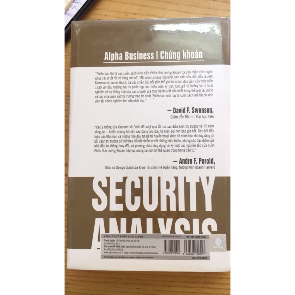 Sách (Kinh điển) Phân tích chứng khoán Taií bản 2018 - Security analysis | WebRaoVat - webraovat.net.vn