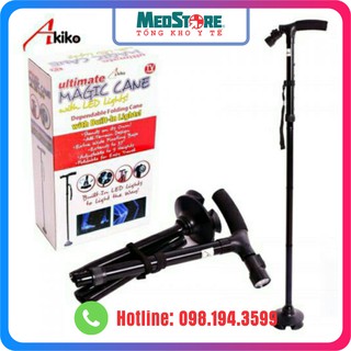 Gậy batoong gấp khúc có đèn Akiko A19, gậy chống cho người già