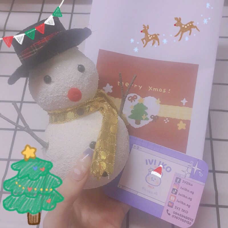 IVI IKO | Túi giấy mini đựng quà mẫu Giáng Sinh dễ thương (14x20cm)