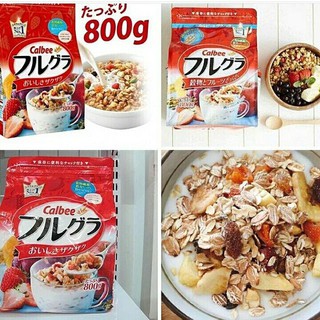 Ngũ cốc trái cây sấy khô Calbee 800g date 2019