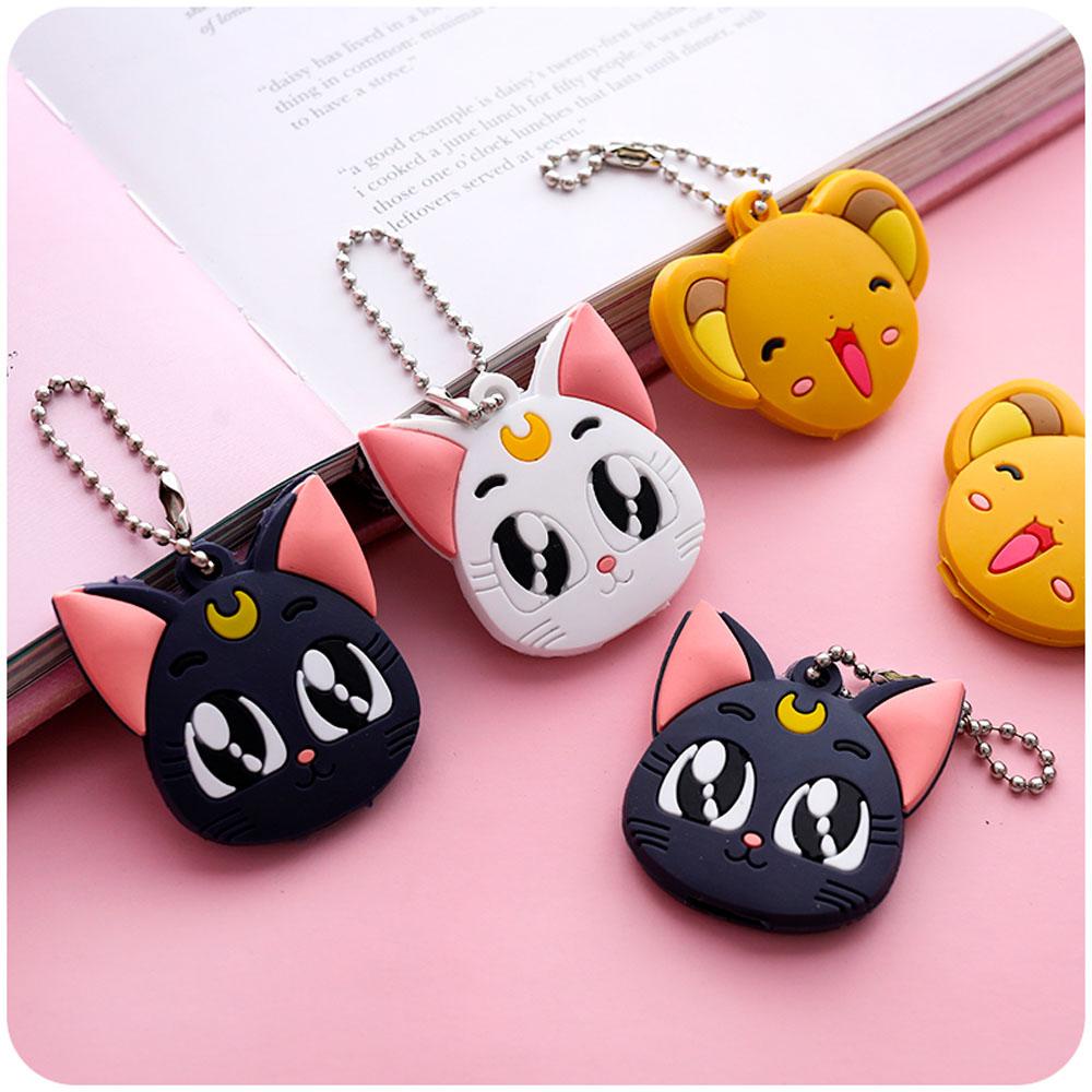 LANFY Sailor Moon Vỏ Silicon Bảo Vệ Chìa Khóa Hình Thủy Thủ Mặt Trăng