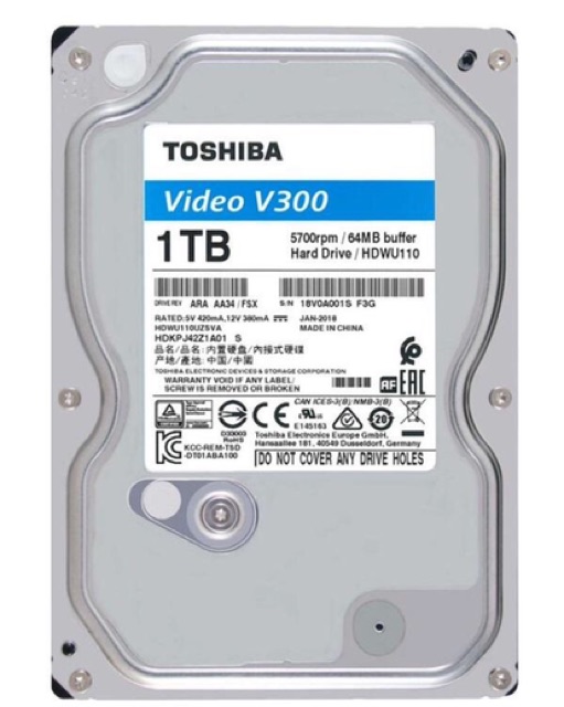 Ổ cứng chuyên dụng 1TB TOSHIBA HDWU110UZSVA