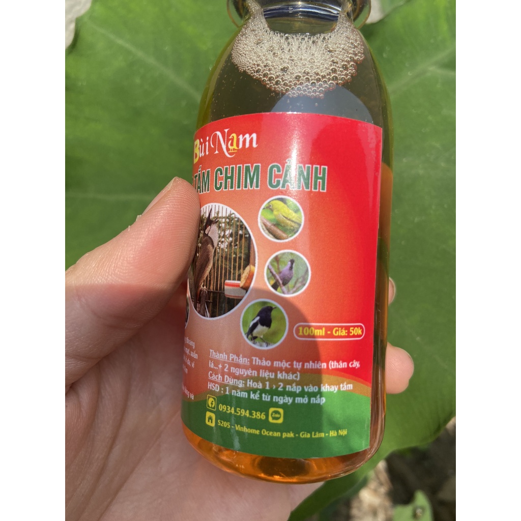 Thuốc tắm chim cảnh Bùi Nam giúp làm sạch lông, phòng ngừa rận mạt Phụ kiện Bamboo