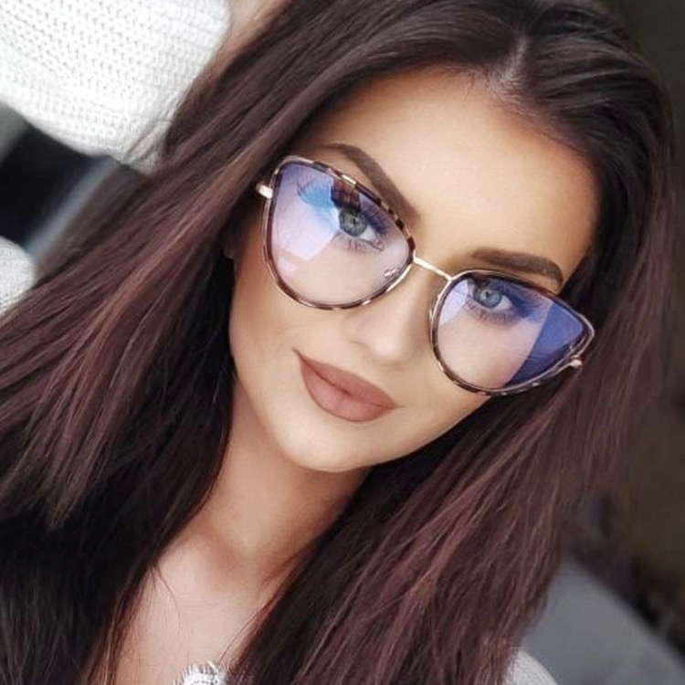 Kính Mát Mắt Mèo Gọng Kim Loại Nhiều Màu Sắc