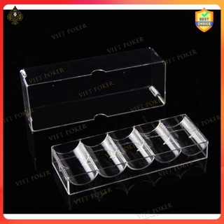 Khay đựng 100 chip có nắp - Poker chip tray - Poker accessories (không bao gồm chip)