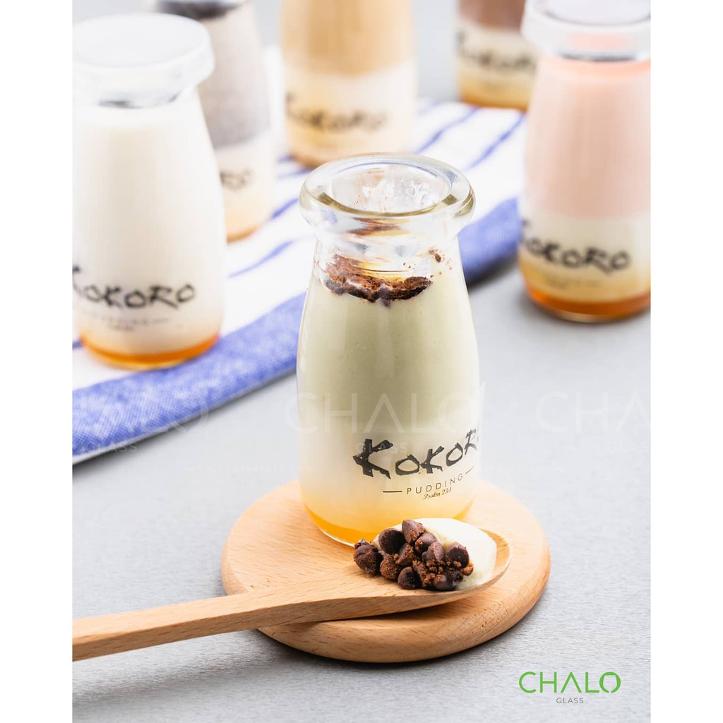 Hũ thuỷ tinh pudding dáng cao nắp nhựa 100ml ~200ml