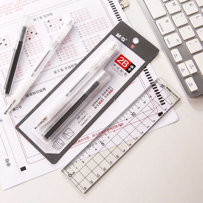 Set 2 Bút Chì Cơ Học Trong Suốt 2B