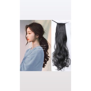 Tóc cột tóc giả cột uốn xoăn dài hàn quốc