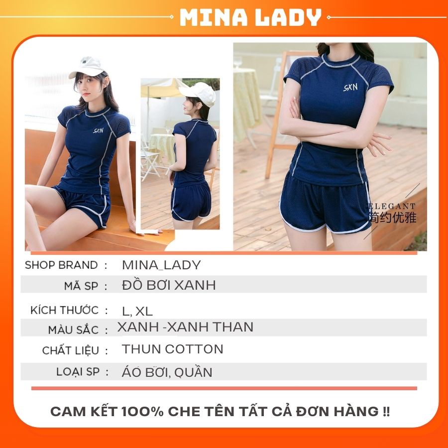 Bộ Đồ Bơi Nữ Ngắn Tay Gồm Áo Bơi Kín Đáo Và Quần Bơi Nữ Đẹp Mắt Trẻ Trung Cuốn Hút Giá Rẻ -Hàng Quảng Châu Loại 1