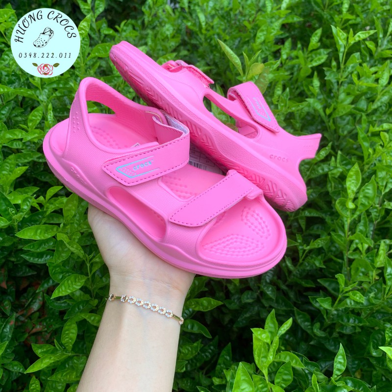 Sandal Cross Swiftwater cho bé gái siêu êm mềm nhẹ, chống trơn trượt - Màu hồng