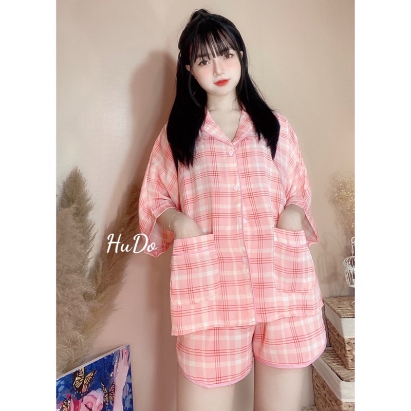 Bộ Pizama Đùi Cánh Dơi Bò Sữa Vải Cao Cấp