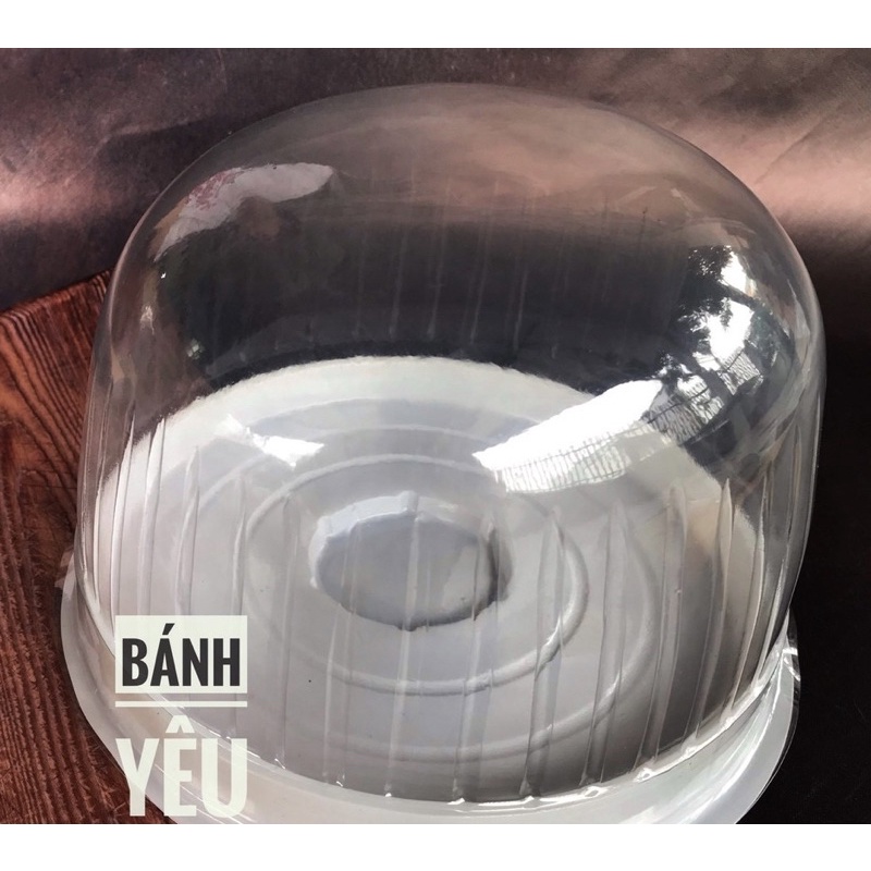 Hộp nhựa tròn nắp chụp đựng bánh H25