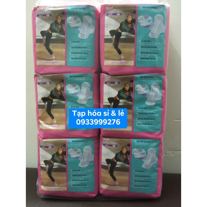 6 Gói Diana MAXI Siêu Thấm Dày Không Cánh/ Dày Có Cánh