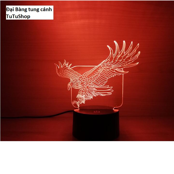 Led 3D Đại Bàng 7 màu tự chuyển