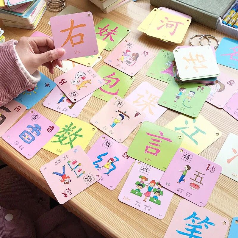 Thẻ Flashcard học từ vựng tiếng Trung qua hình ảnh dễ nhớ, có quét mã học viết và đọc chữ Hán