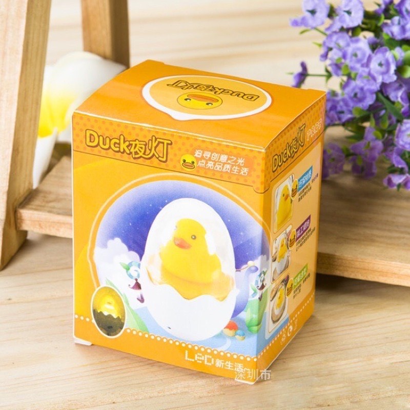 Đèn ngủ cảm ứng hình con vịt vàng dễ thương