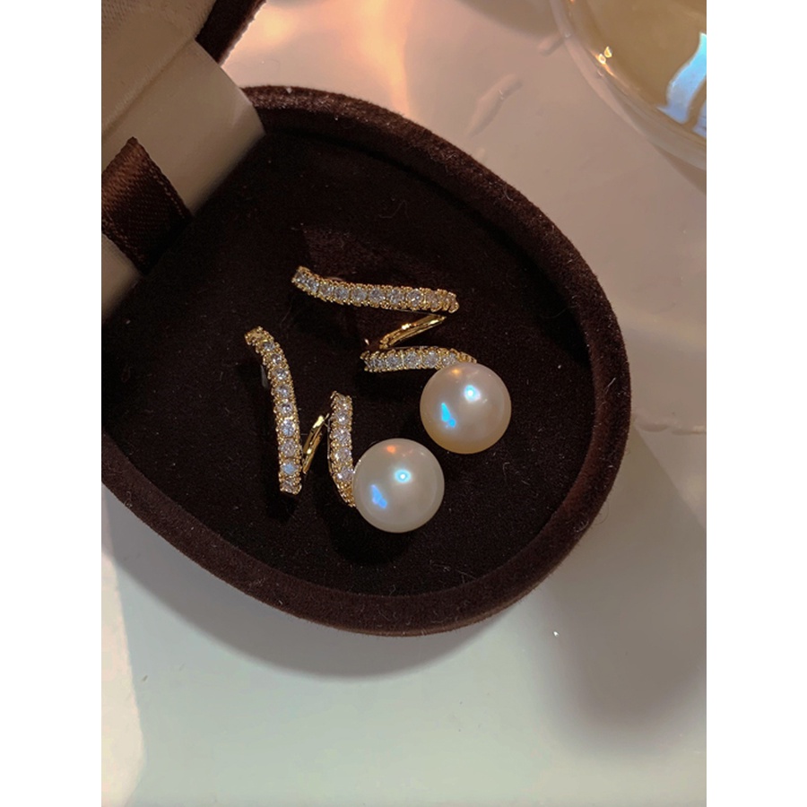 Bông Tai Mạ Bạc 2022 Đính Ngọc Trai Tự Nhiên Phong Cách Hàn Quốc