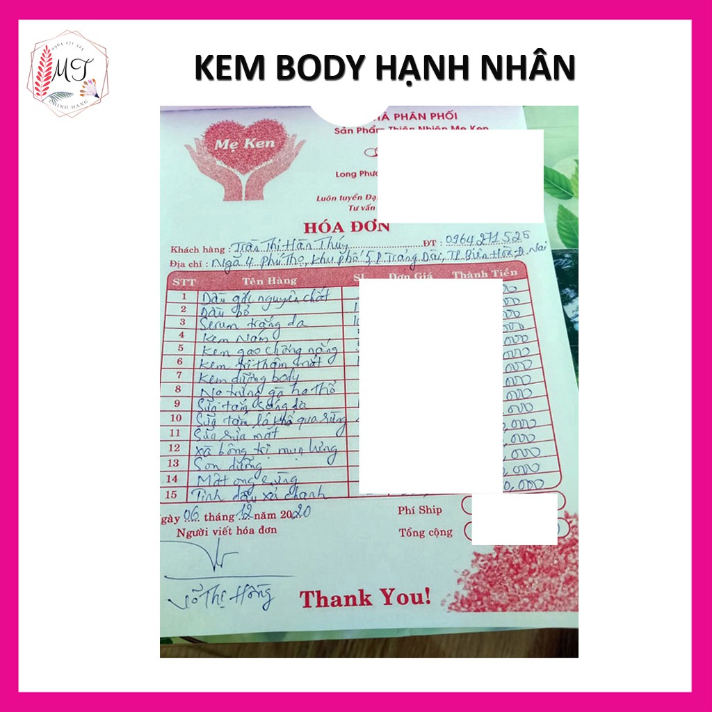 Kem Body Trắng Da Hạnh Nhân Mẹ Ken 200gr - Giúp Làm Trắng Da, Dưỡng Ẩm Da Khô Và Chống Nắng Hiệu Quả