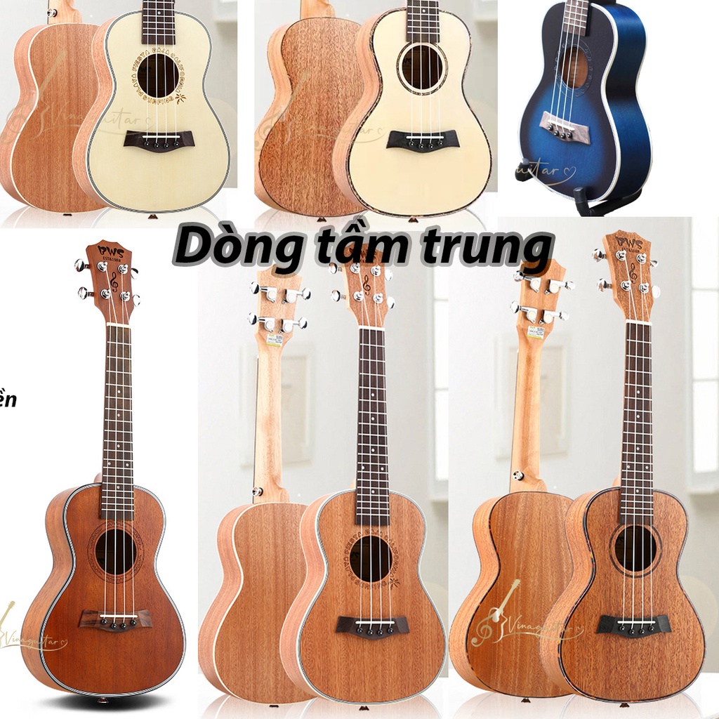 Đàn Ukulele Concert Tenor BWS Gỗ Tặng 9 Phụ Kiện- Vinaguitar Phân Phối Chính Hãng - đàn ukulele chất lượng gỗ thịt