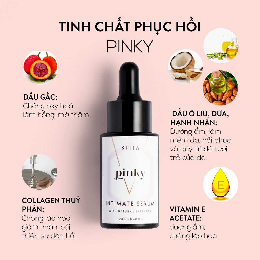 Bộ 4 chăm sóc vùng kín Shila (Shila Intimate Toner, Shila Intimate Cleanser, Shila Serum Pinky, Shila Serum Glowy)