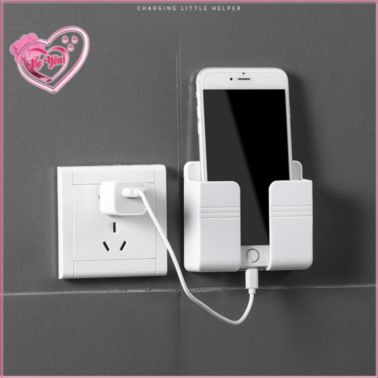 Kệ Dán Tường Để Remote, Đồ Dùng, Giá Đỡ Sạc Điện Thoại - Có Móc Treo Giữ Dây Điện | BigBuy360 - bigbuy360.vn