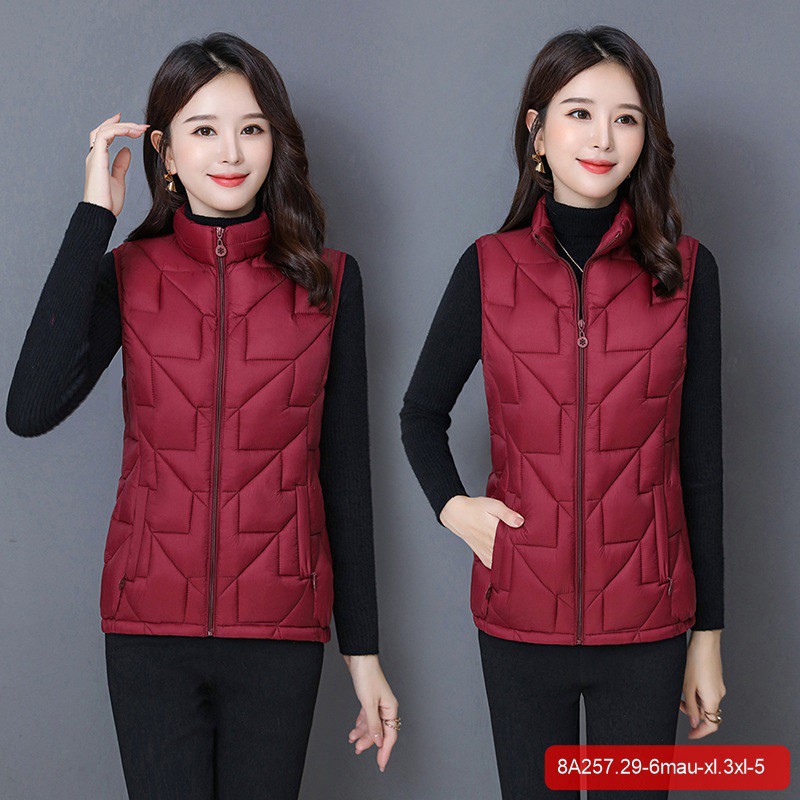 Áo Phao Gile Chần Bông Hàng HongKong Cao Cấp - Thời Trang Trung Niên U40, U50, U60