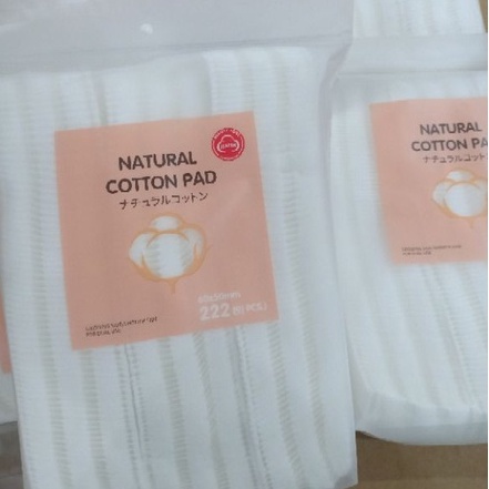 Bông tẩy trang 3 lớp Natural Cotton [Túi 222 miếng]