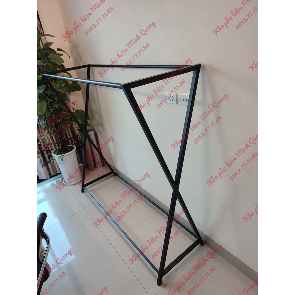 giá treo quần áo chữ X,kệ treo quần áo cho cửa hàng,giá kệ chữ X kích thước 1m4x1m5 x 50cm,phun sơn tĩnh điện tiện dụng