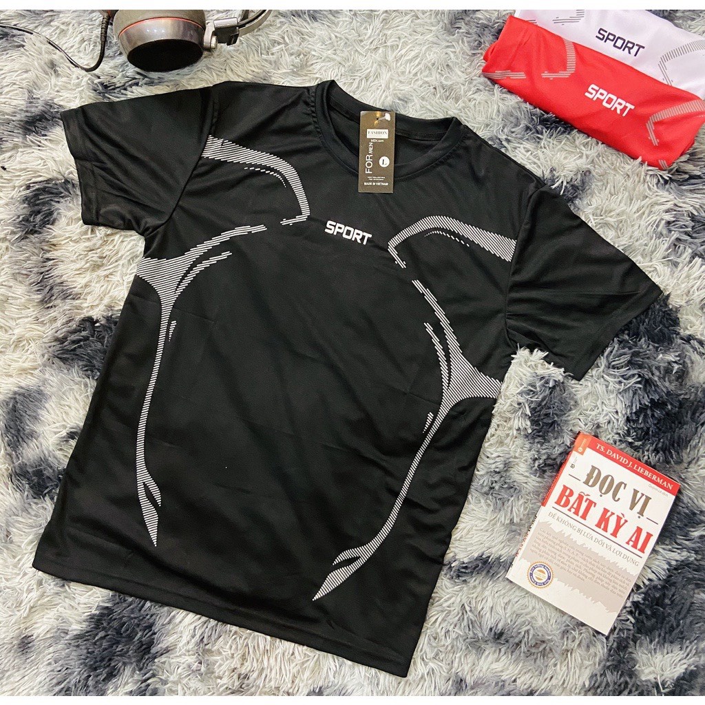 Áo Thể Thao Nam thun lạnh tập gym cổ tròn ngắn tay vải thoáng mát co giãn chuẩn form nhiều màu ATT02
