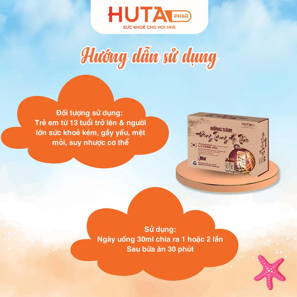 Nước Hồng Sâm Đông Trùng Hạ Thảo HUTA PHAR  tăng cường sức khoẻ, nâng cao sức đề kháng