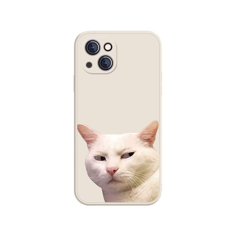 Ốp Điện Thoại Chống Sốc In Hình Mèo Nghiêng Ngộ Nghĩnh Cho Iphone 13 Pro 11 Pro Max Xr 6s 7 8 Plus 12 Mini 12 Pro Xs 14 Max