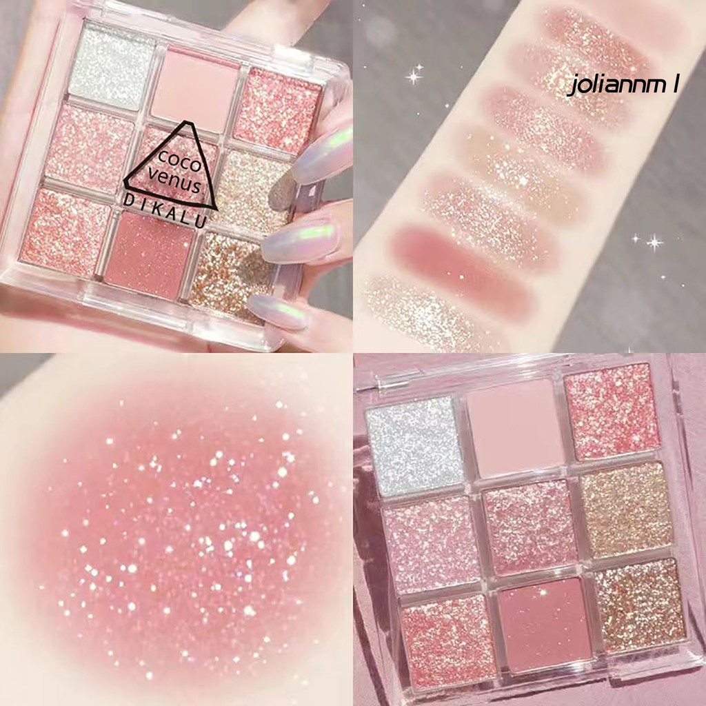 [Hàng mới về] Bảng phấn mắt 9 màu lì và ánh ngọc trai lấp lánh thời trang xinh xắn cho nữ | BigBuy360 - bigbuy360.vn