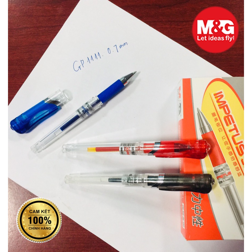 Bút gel nước M&G GP1111 ngòi 0.7mm / Bút 1111 có ruột 6128 thay thế