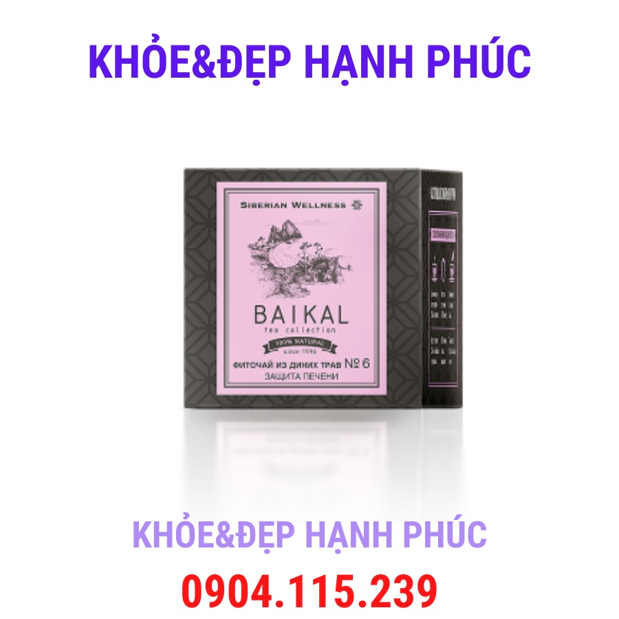 [Trà gan mật N6] Trà thảo mộc Siberian Baikal tea collection Herbal tea N6 Nga - 30 Gói/Hộp