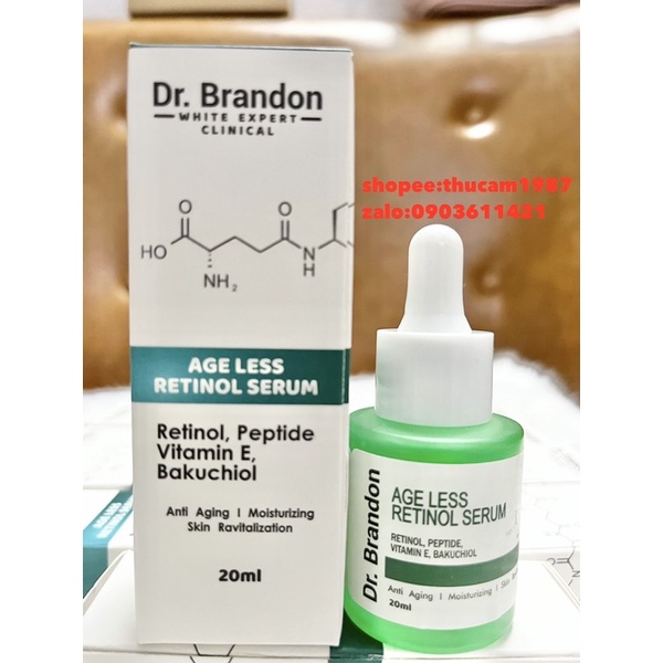 Serum bỏ mụn, tẩy tế bào chết , chống lão hoá Dr. Brandon Retinol (20ml).
