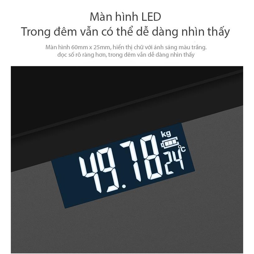 [FREESHIP] Cân điện tử sức khỏe Iscale chịu lực 180kg - có đèn led hiền thị và kính cường lực chống vỡ