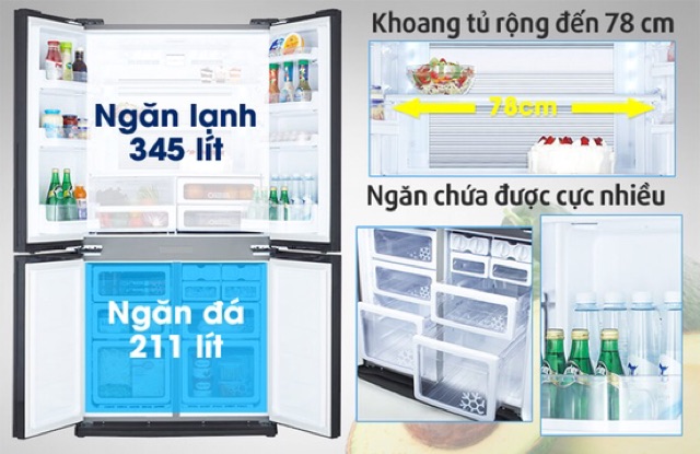 Tủ lạnh Sharp Inverter 626 lít SJ-FX630V-ST Điện Máy Hải Đăng HN