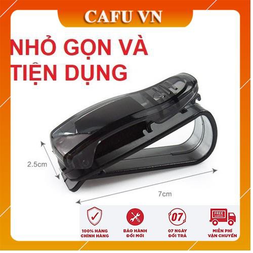 Kẹp treo kính kẹp nhựa giữ kính đen, gắn trong xe hơi - CAFU VN