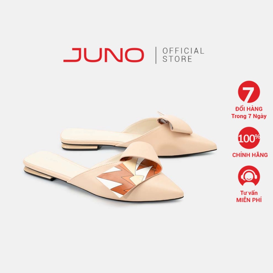 JUNO - Giày Mules Gót Thấp In Họa Tiết Graffiti - BB03067