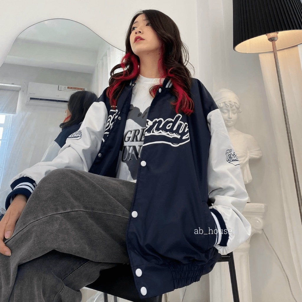 Áo Bomber Jacket Dù 2 Lớp In Chữ Form Rộng Phối Chữ Nam Nữ Ullzang Unisex TP657 [NewUnisex]