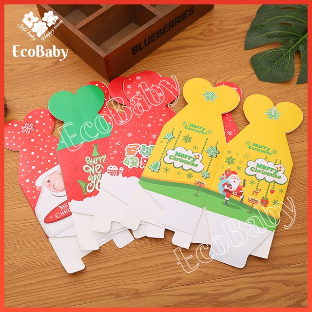 Combo 6 Hộp Giấy Đựng Quà Giáng Sinh Noel Dễ Thương - EcoBaby