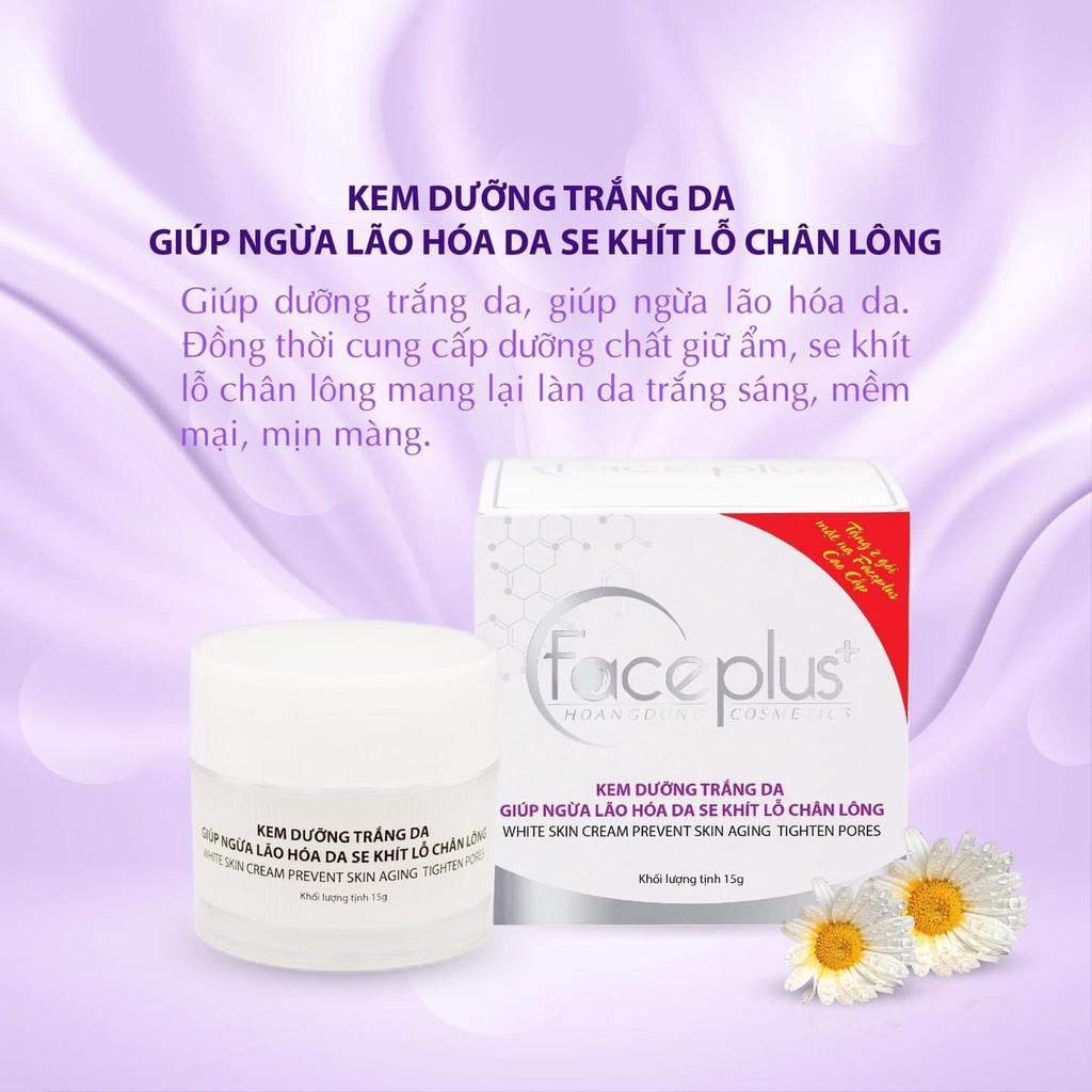 Kem dưỡng trắng da ngừa mụn, chống nắng Faceplus 15g