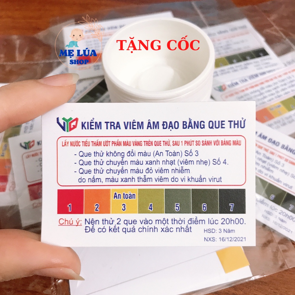 Que Thử Viêm Nhiễm Phụ Khoa Nhanh Nhạy, Que Test Viêm Âm Đạo Nấm Ngứa (TẶNG KÈM CỐC) - Mẹ Lúa Shop