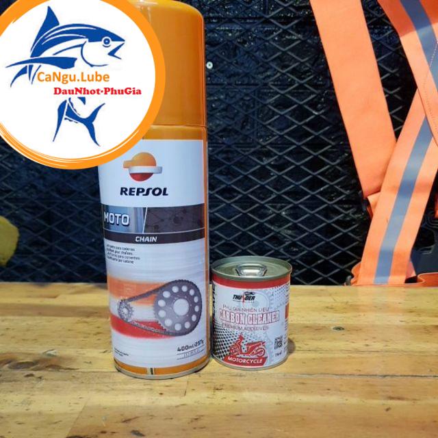 [Tặng khủng] xịt dưỡng sên repsol, bôi trơn sên tăng phụ gia xăng thunder