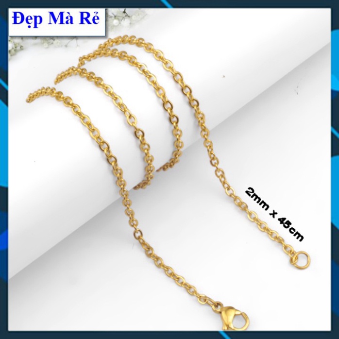 Dây chuyền màu vàng nữ chữ cong titan giá rẻ - Cam kết 1 đổi 1 nếu hoen , gỉ sét