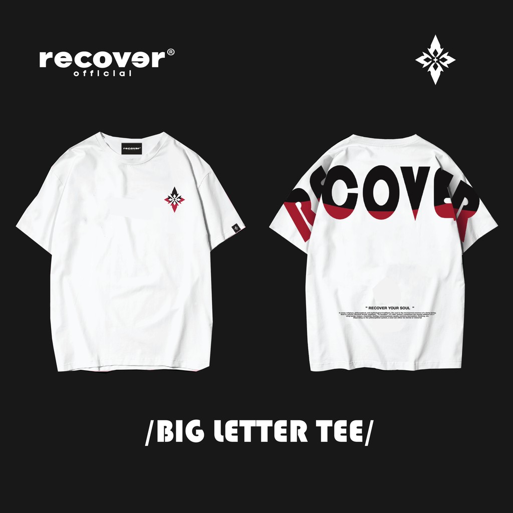 Áo thun tràn tay Big Letter Recover
